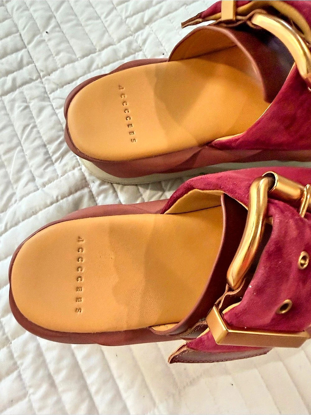 4CCCCEES Mellow Glow Platform Sandals Red & Brown EU 40 - Picture 4 of 7